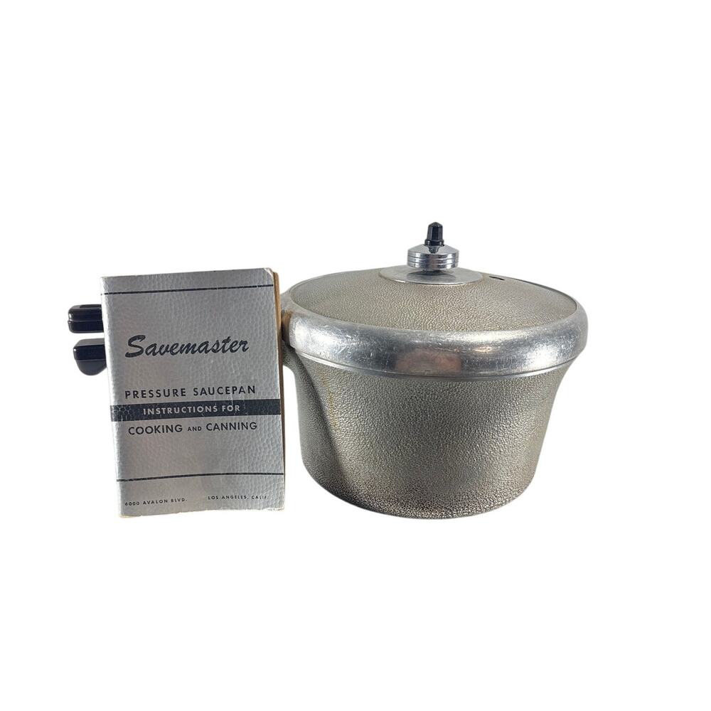 Vintage Savemaster Pressure Saucepan Cooker Canner w Manual Aluminum
